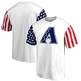 Men's Arizona Diamondbacks Fanatics Branded Stars & Stripes T-Shirt White FengYun,baseball caps,new era cap wholesale,wholesale hats
